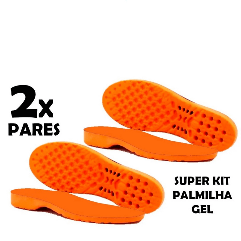 Kit 2 Pares Palmilha GelComfort Ortopédica